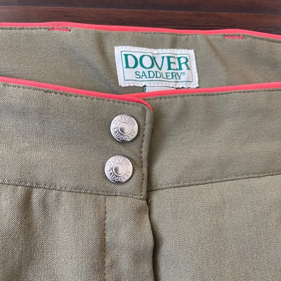 Dover Saddlery Women's Wellesley Breech Olive Coral Riding Pants Sz 36 NWOT - Picture 4 of 13